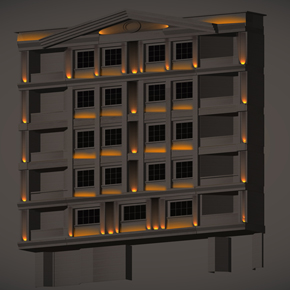 Lighting Design for Kermanshah's  building facade 